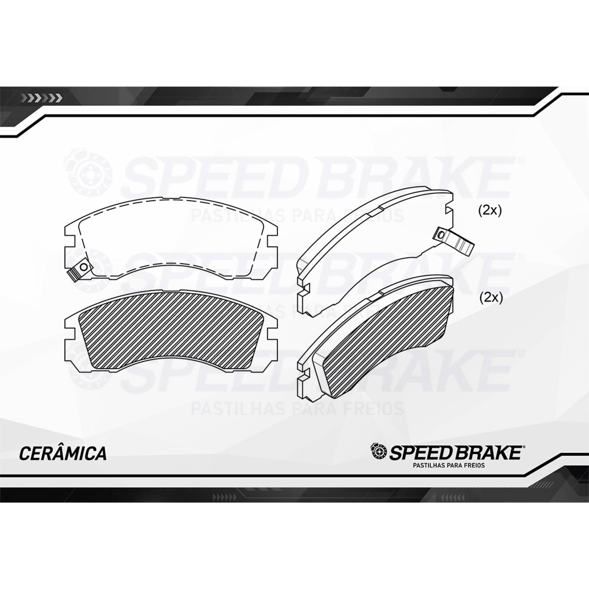 Jogo Pastilha Freio Dianteiro Cerâmica CSB-1164 Jumpy Scudo Expert